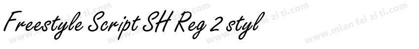 Freestyle Script SH Reg 2 styles in字体转换